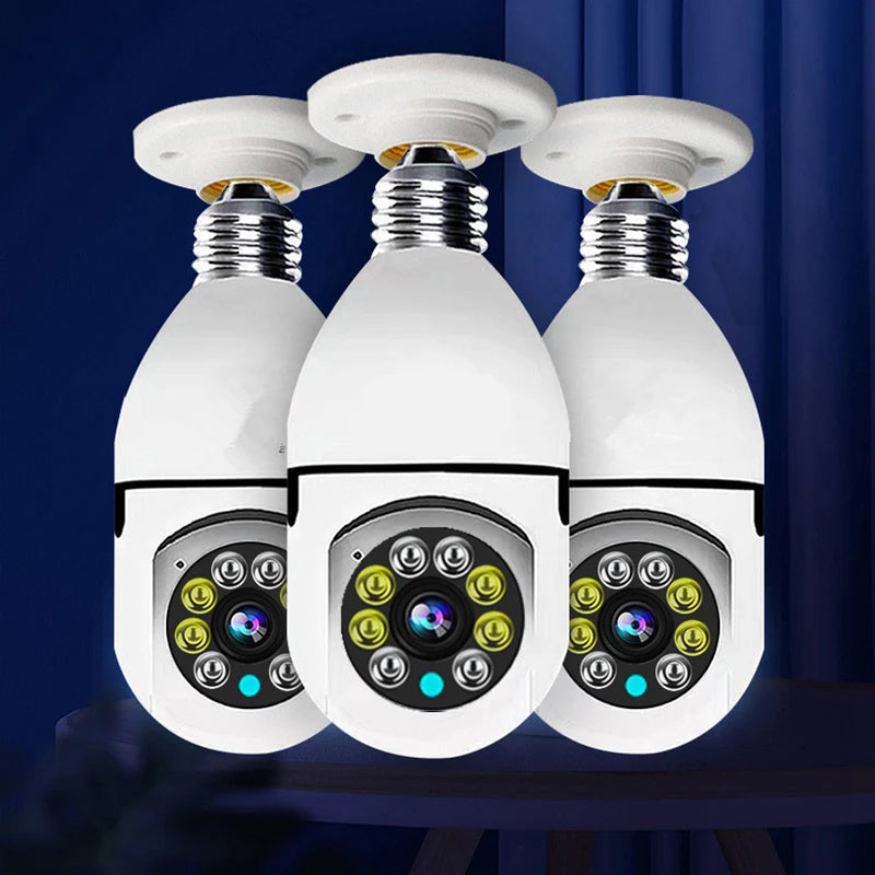 Caméra IP WiFi 4G E27 ampoule caméra 3MP sans fil bébé moniteur AI suivi sécurité vidéo Surveillance caméra pour animaux de compagnie SmartLife intérieur