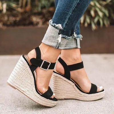 Sandales à Talons pour Femme, Espadrilles Confortables, Chaussures à Plateforme, Nouvelle Collection Été 2025