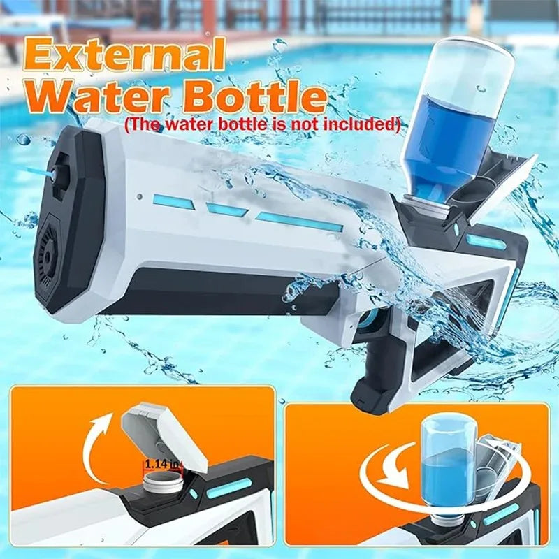 Pistolets à eau électriques pour adultes, puissant gicleur, aspiration automatique d'eau, jouet de plage en plein air d'été, cadeau pour enfants