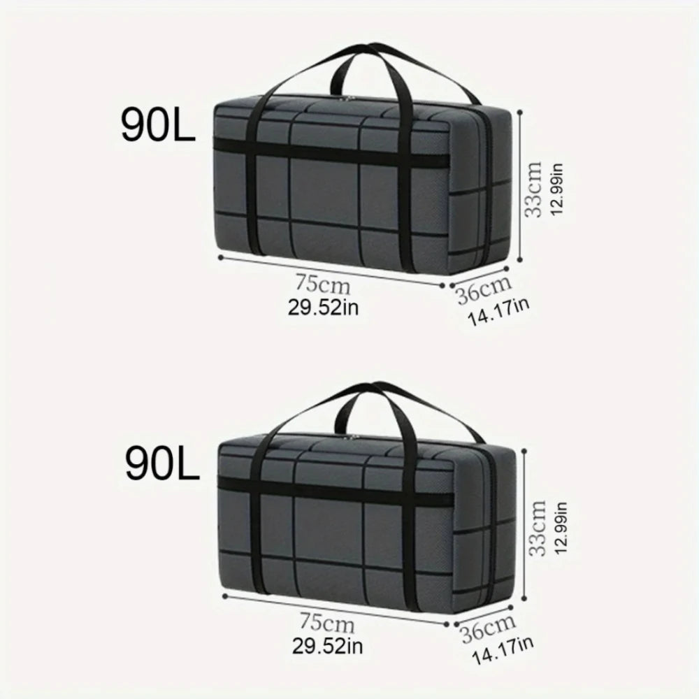 Grands sacs mobiles robustes 180 90 40l, sangle de sac à dos, poignées solides, fermetures éclair, grands fourre-tout pour gagner de l'espace, dortoir d'université, voyage