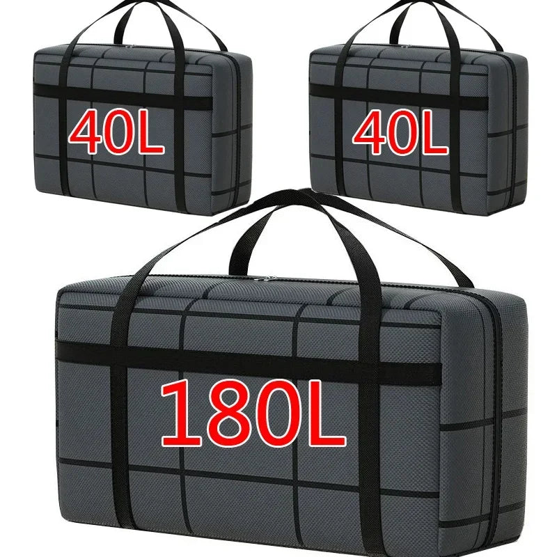 Grands sacs mobiles robustes 180 90 40l, sangle de sac à dos, poignées solides, fermetures éclair, grands fourre-tout pour gagner de l'espace, dortoir d'université, voyage