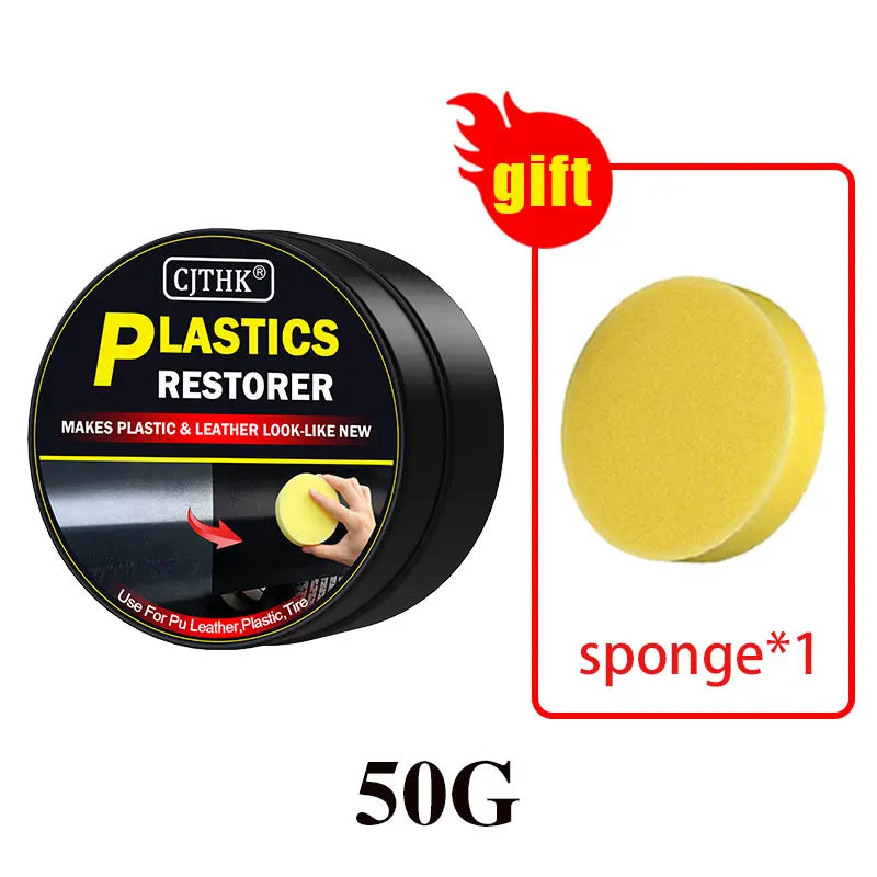 Restaurateur de plastique de voiture retour au noir brillant, produits de nettoyage de voiture, restauration du cuir et du plastique, rénovateur de revêtement de polissage et de réparation automobile