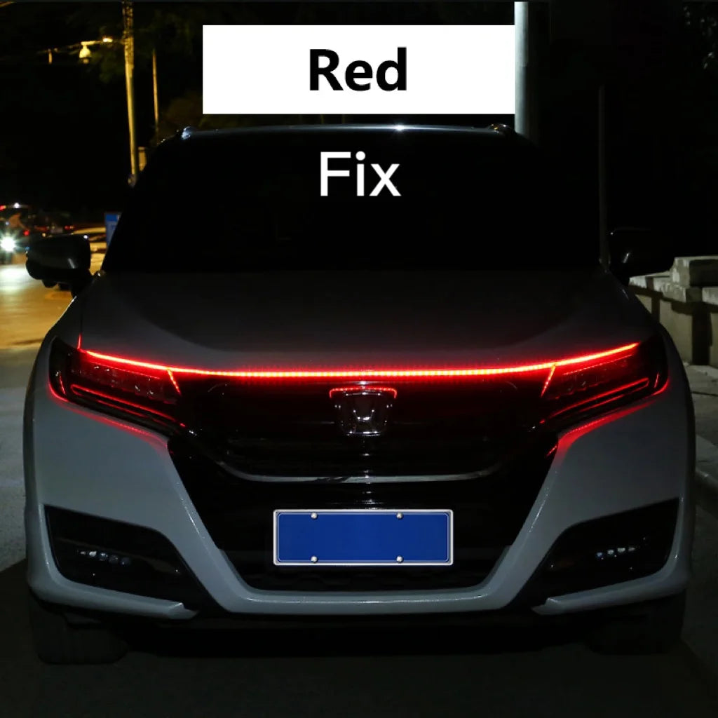 RXZ LED feux de jour balayage démarrage capot de voiture lumières décoratives DRL Auto moteur capot Guide lampe d'ambiance décorative 12V