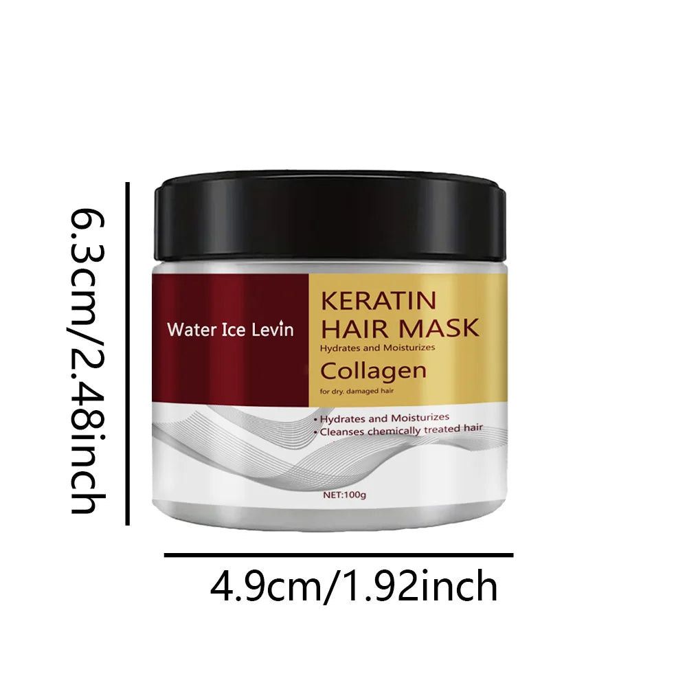 Masque capillaire au collagène et à la kératine, double contrôle de l'huile, revitalisant hydratant, doux et lisse, frisottis, réparation endommagée, revitalise, soins capillaires