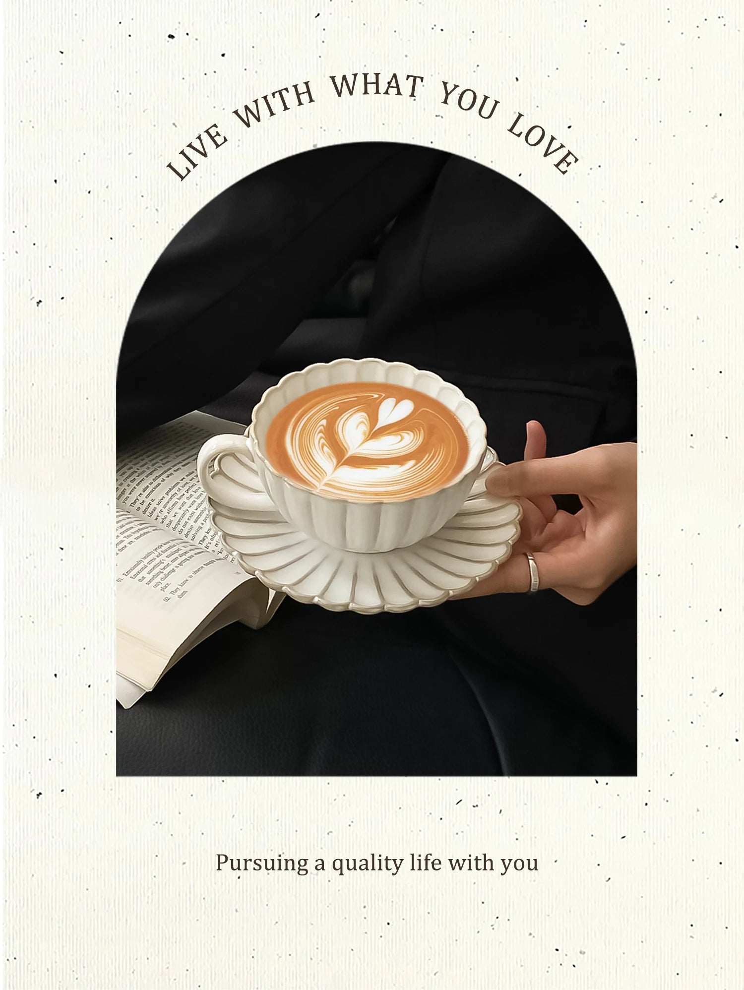 1 ensemble de tasses et soucoupes en céramique de style japonais, tasses et soucoupes à thé de style japonais, tasses et soucoupes à café, tasses à boire pour le petit-déjeuner, les goûters, le thé de l'après-midi,