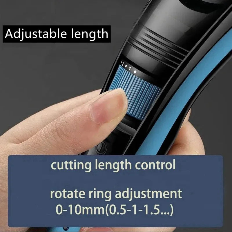 Kemei 0.5-10mm réglable barbe tondeuse à cheveux pour hommes Rechargeable moustache Stubble tondeuse à cheveux visage Machine de coupe de cheveux