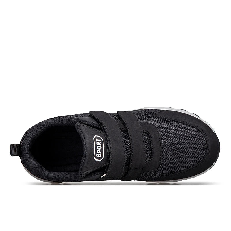 Chaussures pour diabétiques pour hommes, chaussures de marche confortables pour personnes âgées, pieds gonflés, orthopédiques réglables, Double sangle, baskets à crochet et boucle