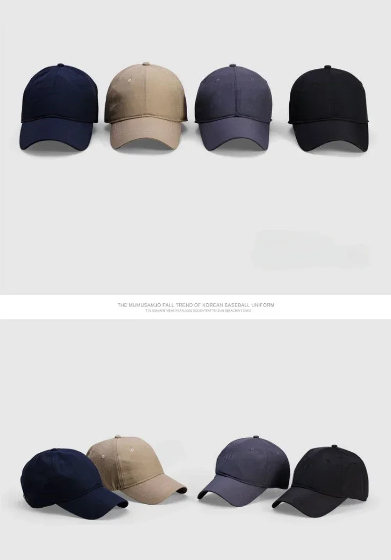 Casquette de Baseball à séchage rapide pour hommes, grande taille 63-67cm, chapeau de papa respirant, grande taille, couronne souple réglable, casquette de course unisexe, nouvelle collection