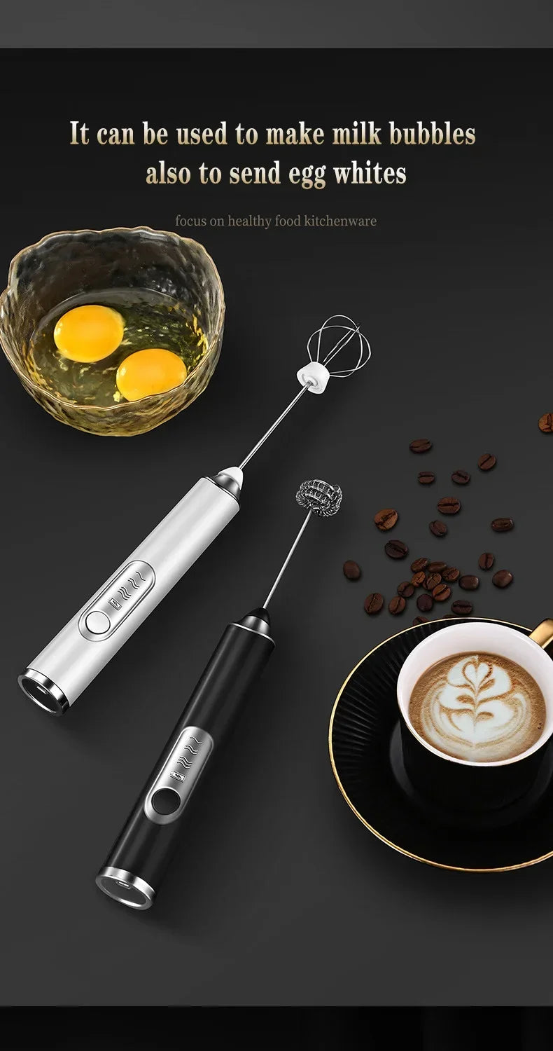 Gadgets de cuisine domestiques sans fil, accessoires de cuisine électriques, mélangeur de lait, mousseur, Mini batteur à café et œufs, outils de battage, Bar à manger