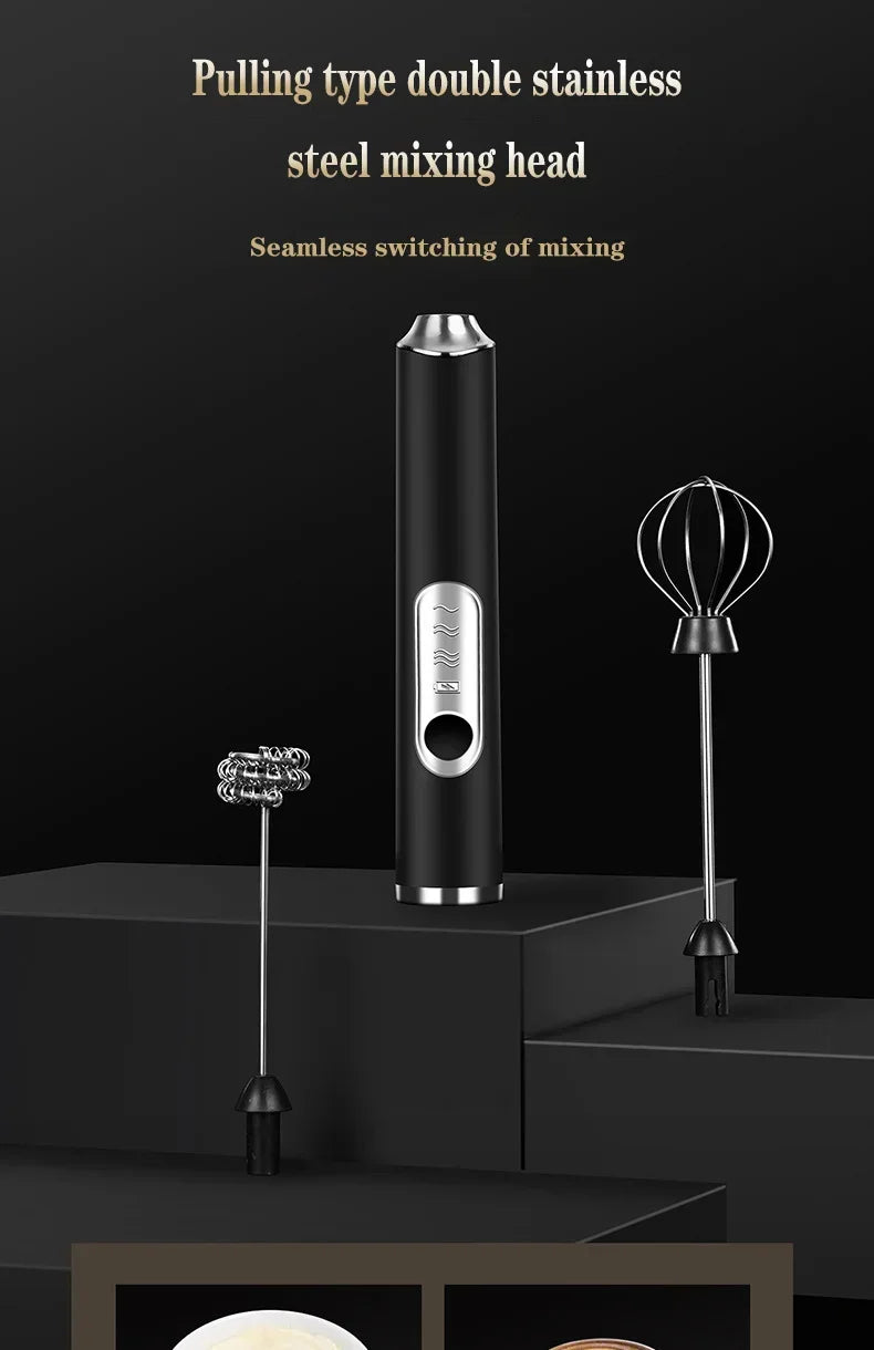 Gadgets de cuisine domestiques sans fil, accessoires de cuisine électriques, mélangeur de lait, mousseur, Mini batteur à café et œufs, outils de battage, Bar à manger