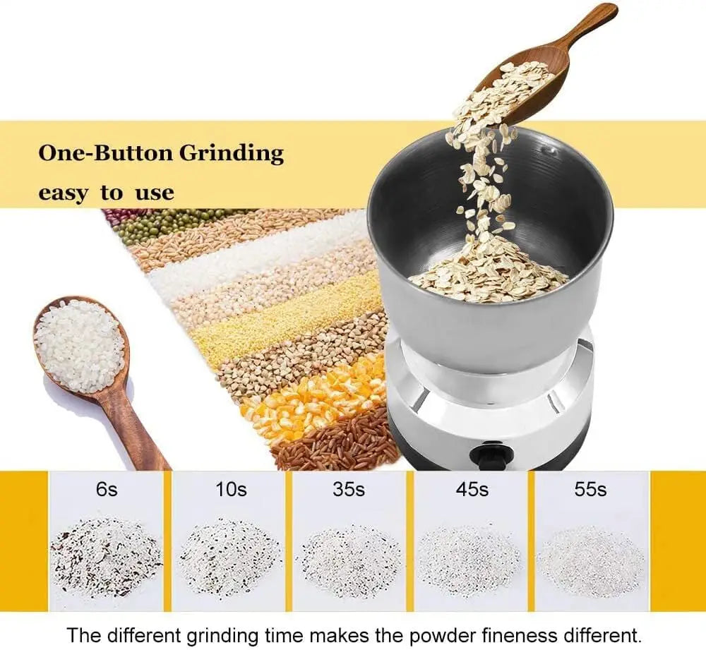 Moulin à grains multifonctionnel 4 lames pour cuisine, broyeur de café électrique domestique, mixeur de saveurs pour noix et haricots