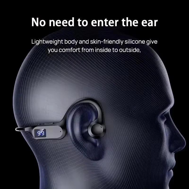 Écouteurs sans fil à Conduction osseuse, oreillettes de Sport, de natation, compatibles Bluetooth, mains libres, avec micro, pour la course à pied, X7