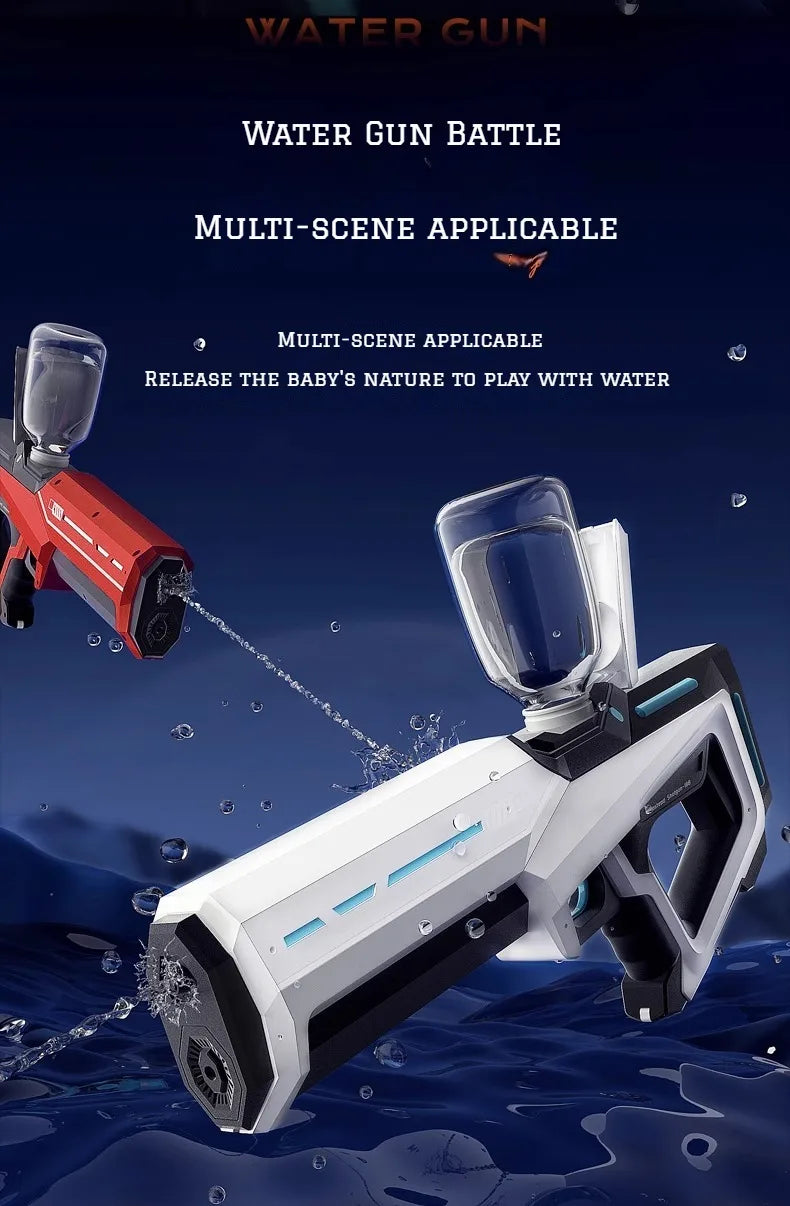 Pistolets à eau électriques de 42 cm pour adultes, haute pression, absorption automatique d'eau, jouets d'été pour la plage et la piscine, cadeaux pour enfants