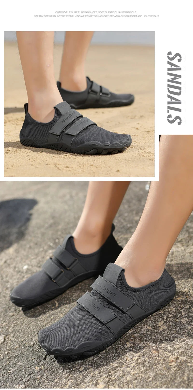 Chaussures d'eau élastiques à séchage rapide pour femmes et hommes, baskets de plage nu-pieds, pataugeoire de natation, randonnée en plein air, été