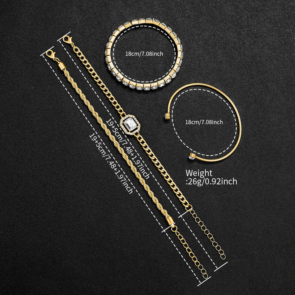 5 pièces de luxe diamant femmes montres Bracelet ensemble dames cadran arabe montres à Quartz Reloj Mujer (sans boîte)