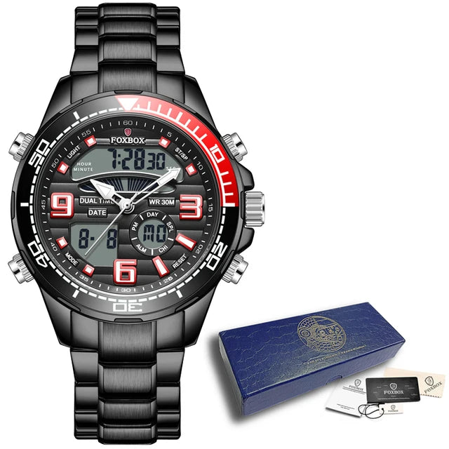 LIGE-Montre-bracelet à quartz pour homme, marque de luxe supérieure, sport, militaire, chronographe, date, numérique, horloge