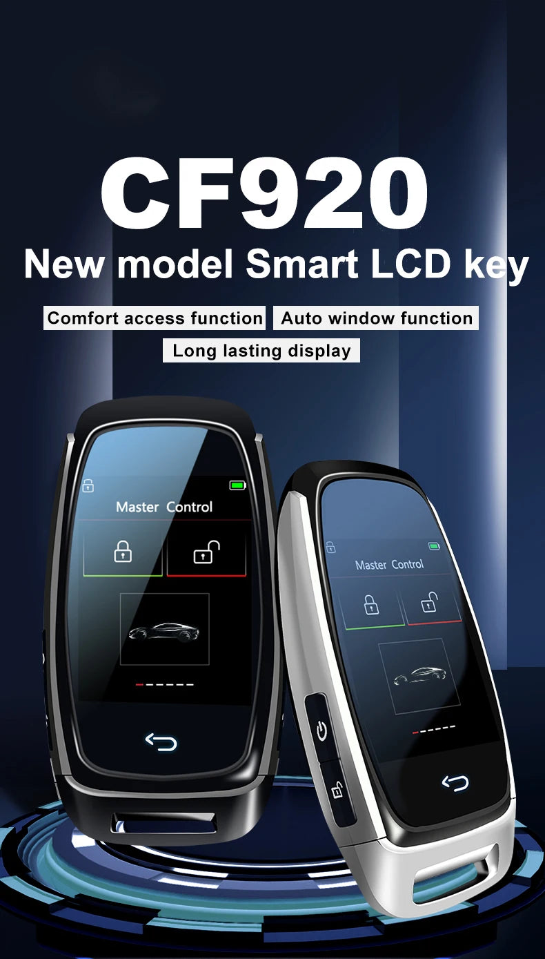 Affichage à distance LCD intelligent universel modifié CF920, clé d'entrée confortable, verrouillage automatique, pour Audi, BMW, Ford, Mazda, Toyota, KIA, Peugeot,   Fiat, Renault, Opel, Jeep, VW, Honda, Hyundai