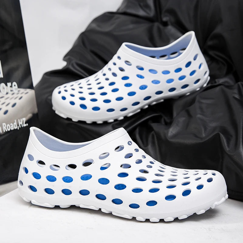 Sandales pour hommes Été 2026 Antidérapantes Résistantes à l'usure Chaussures ajourées à couvrance totale Chaussures de pêche et de wading pour hommes en extérieur