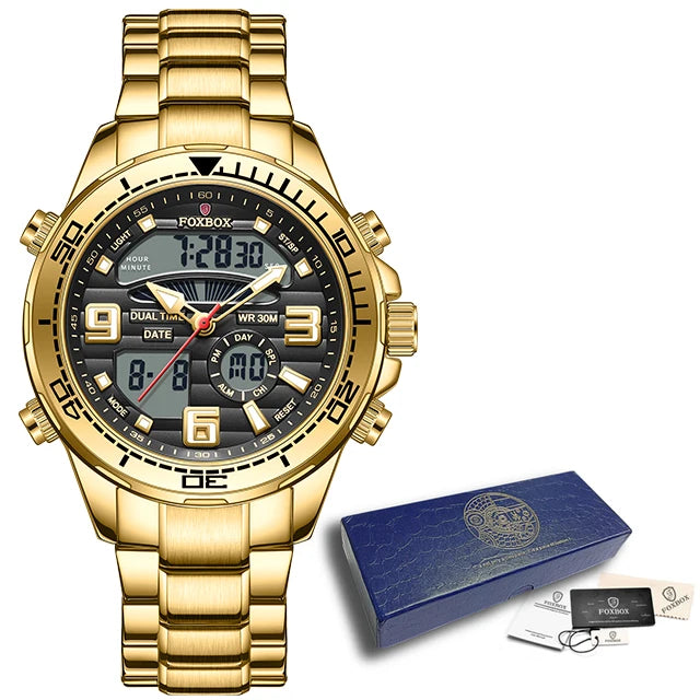 LIGE-Montre-bracelet à quartz pour homme, marque de luxe supérieure, sport, militaire, chronographe, date, numérique, horloge