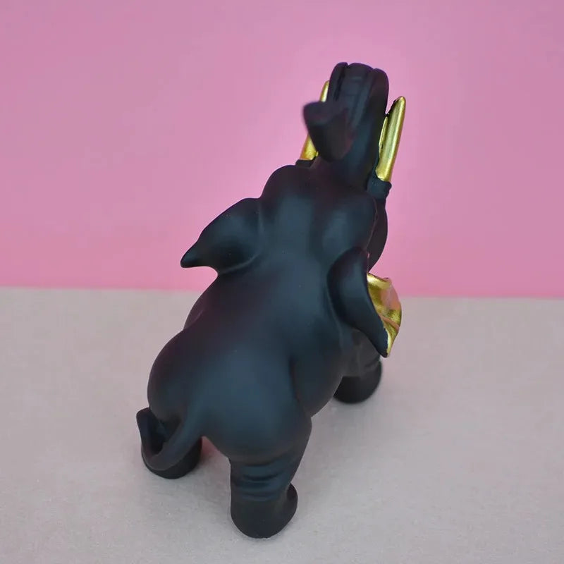 Décoration éléphant figurine en bois grainé édition collector