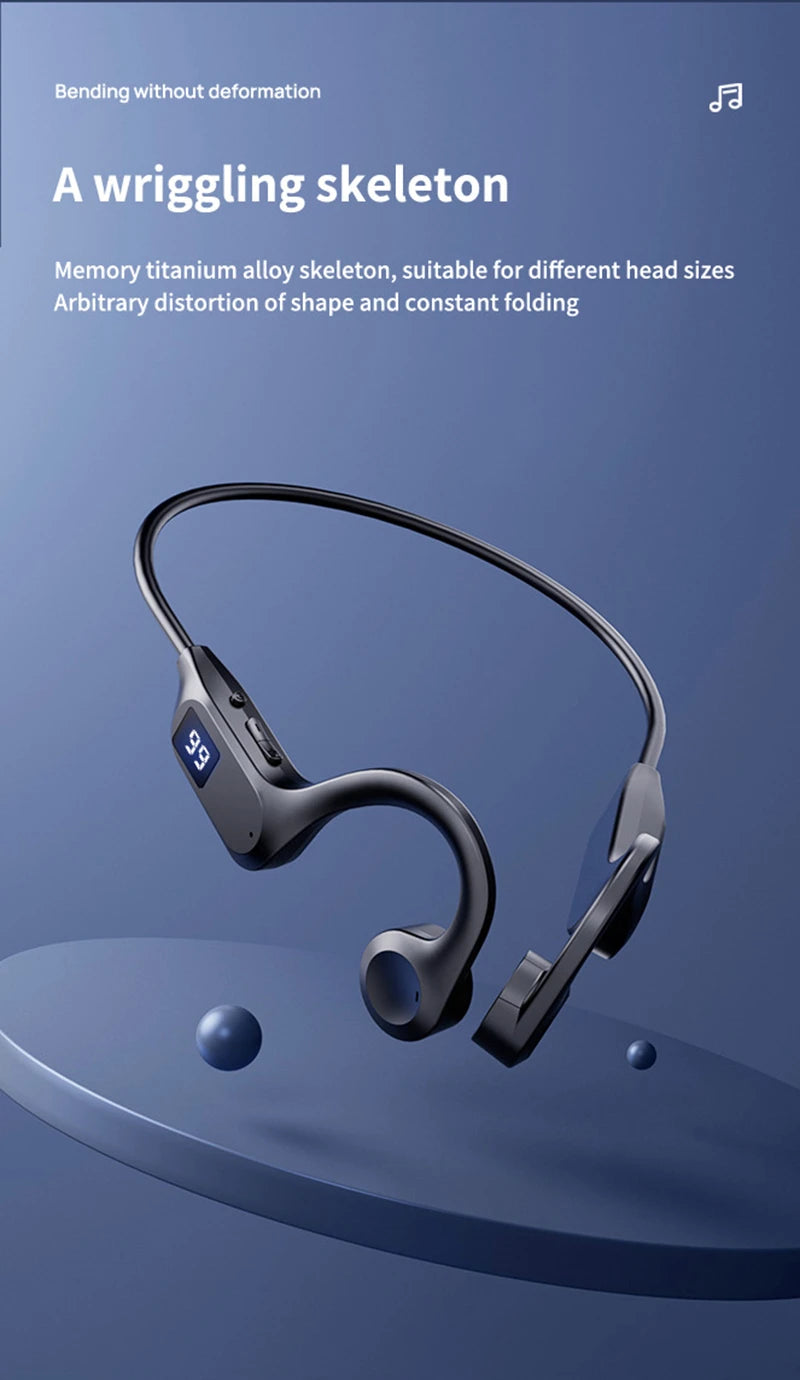 Écouteurs sans fil à Conduction osseuse, oreillettes de Sport, de natation, compatibles Bluetooth, mains libres, avec micro, pour la course à pied, X7