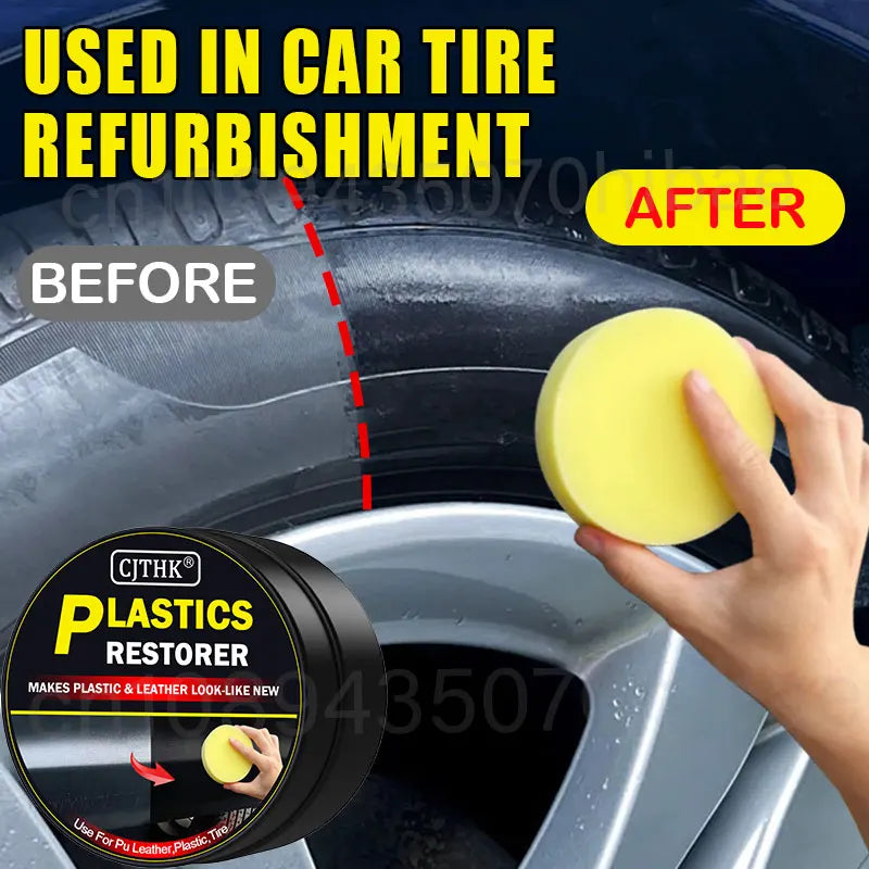 Restaurateur de plastique de voiture retour au noir brillant, produits de nettoyage de voiture, restauration du cuir et du plastique, rénovateur de revêtement de polissage et de réparation automobile