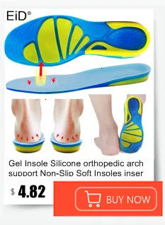 Semelles orthopédiques en gel de qualité supérieure unisexe, pied plat 4WD, semelle de santé pour chaussures, insertion de coussin de soutien de la voûte plantaire pour fasciite plantaire