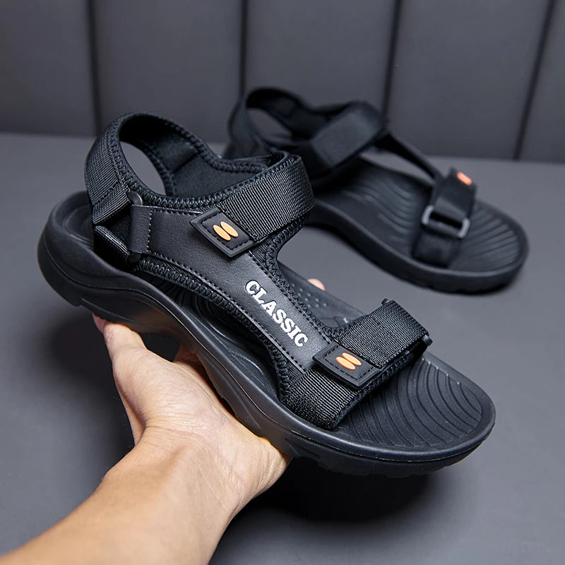 Hommes sandales été loisirs plage vacances sandales hommes chaussures nouvelles baskets d'extérieur mâle rétro confortable sandales décontractées hommes