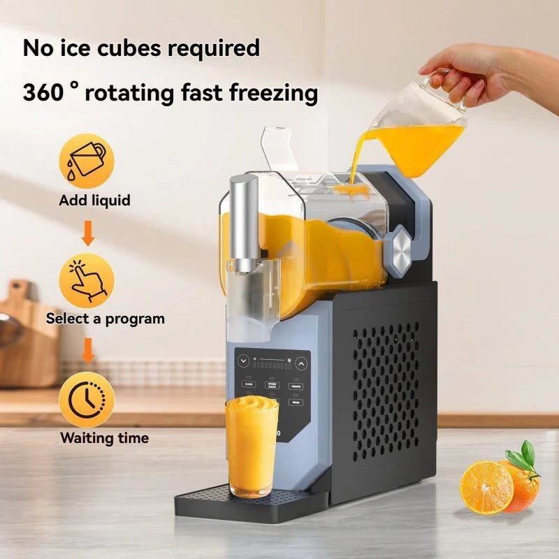 Machine à cônes de neige couvertes, automatique et silencieuse, pour la maison, 3 en 1, Milkshake, Smoothies, boissons glacées, réservoir détachable de 2l
