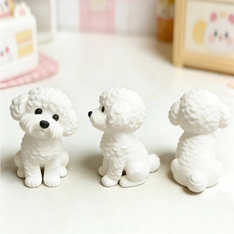 Ornements mignons pour chiens, figurines de chiens miniatures, décorations de chambre, décorations de scène, fournitures de mariage, décorations de bureau