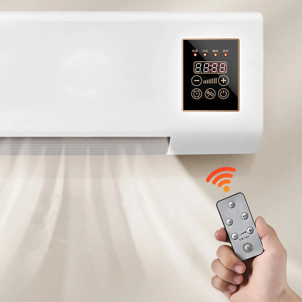 Climatiseur mural Portable 2 en 1, 1800W, frais et chaud, double usage, avec télécommande, pour la maison et la chambre à coucher