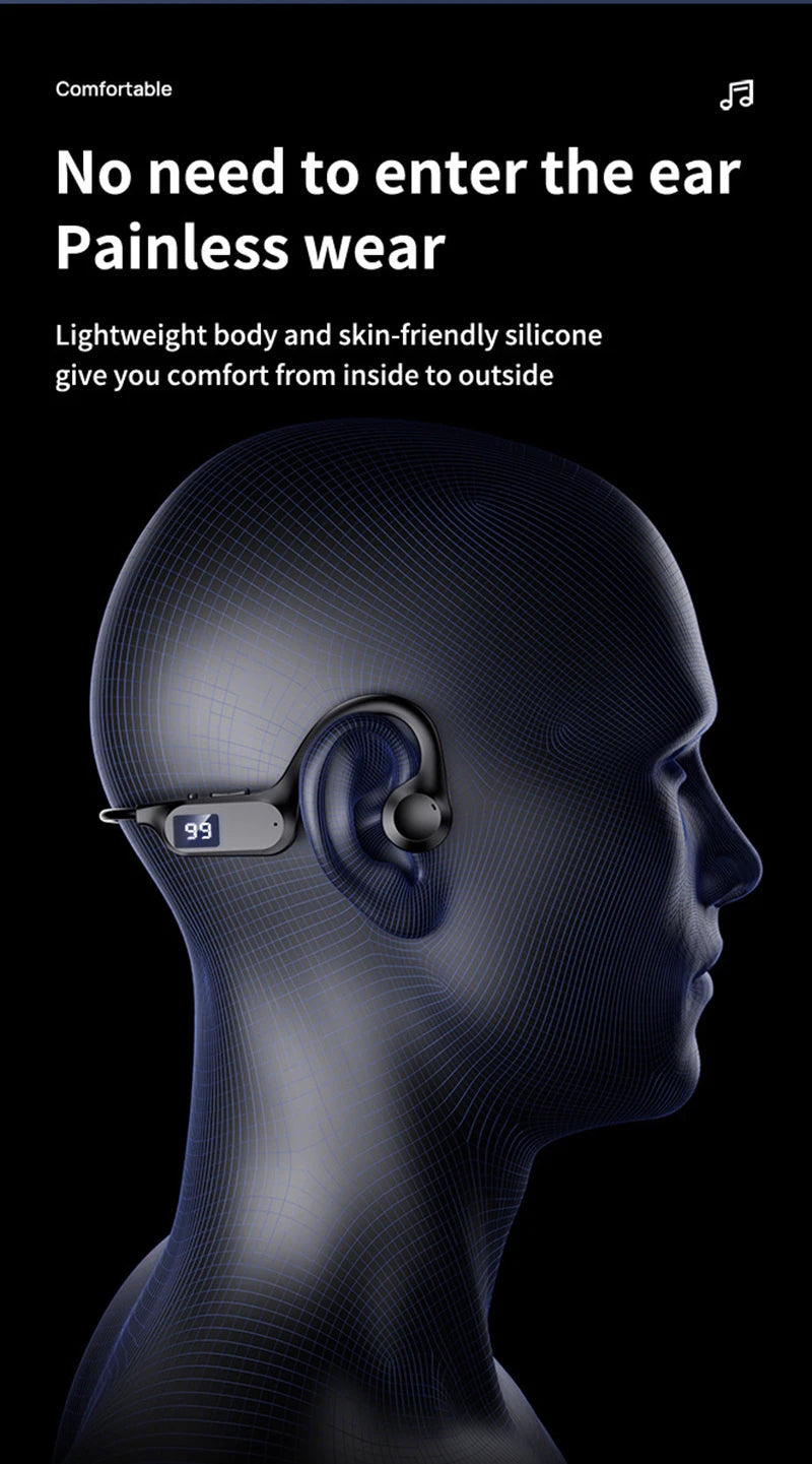 Écouteurs sans fil à Conduction osseuse, oreillettes de Sport, de natation, compatibles Bluetooth, mains libres, avec micro, pour la course à pied, X7