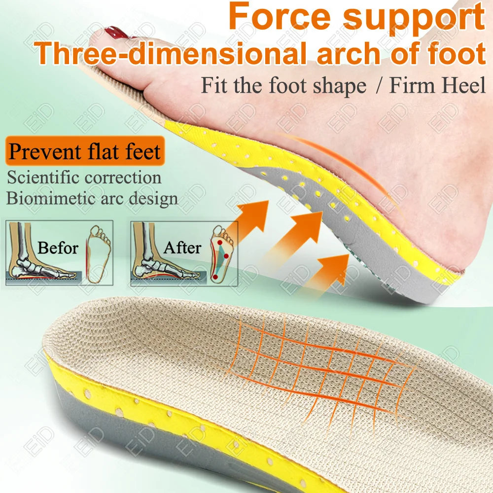 Semelles orthopédiques en gel de qualité supérieure unisexe, pied plat 4WD, semelle de santé pour chaussures, insertion de coussin de soutien de la voûte plantaire pour fasciite plantaire
