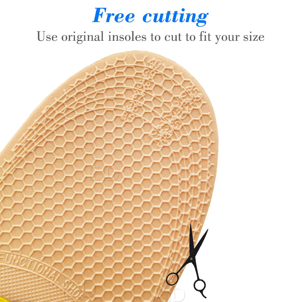 Semelles orthopédiques en gel de qualité supérieure unisexe, pied plat 4WD, semelle de santé pour chaussures, insertion de coussin de soutien de la voûte plantaire pour fasciite plantaire