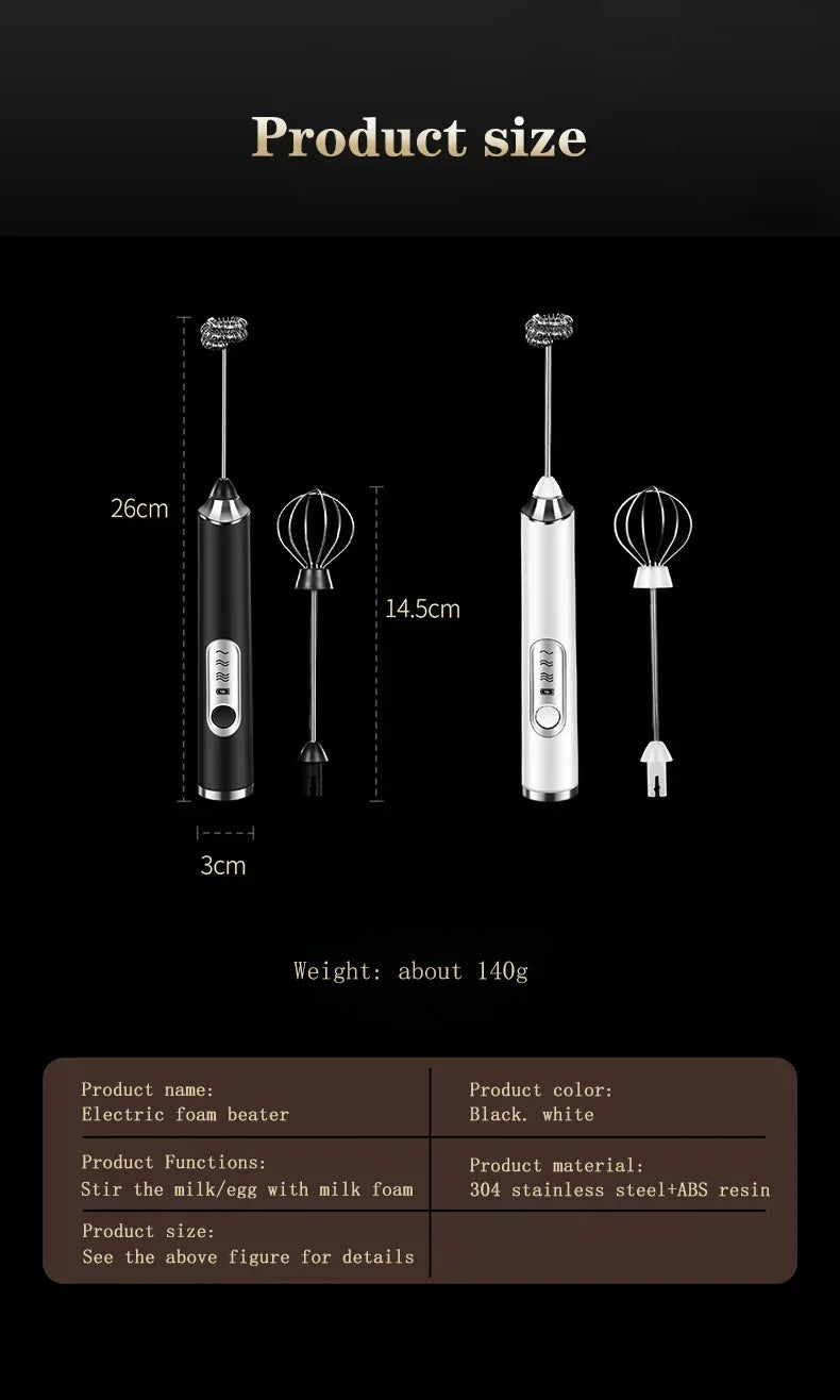 Gadgets de cuisine domestiques sans fil, accessoires de cuisine électriques, mélangeur de lait, mousseur, Mini batteur à café et œufs, outils de battage, Bar à manger