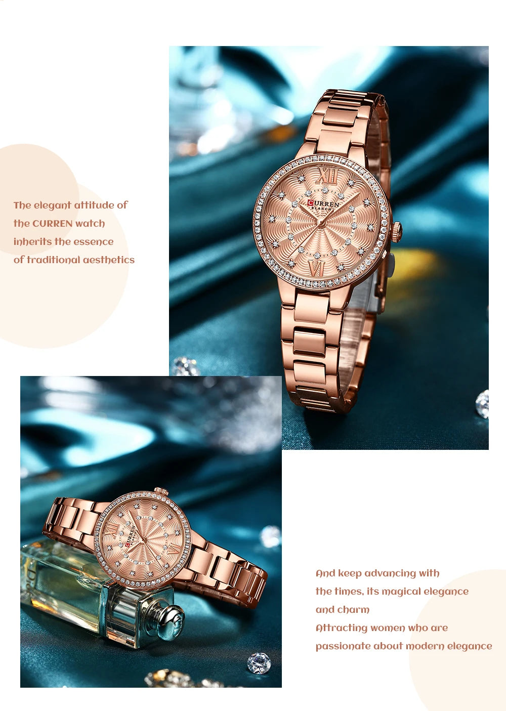 Istro REN-Montres-bracelets à quartz avec bracelet en acier inoxydable pour hommes et femmes, biscuits de luxe, cadran rose, montres à la mode, nouveau