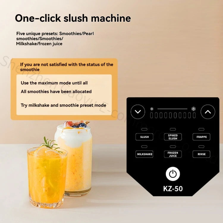 Machine à cônes de neige couvertes, automatique et silencieuse, pour la maison, 3 en 1, Milkshake, Smoothies, boissons glacées, réservoir détachable de 2l