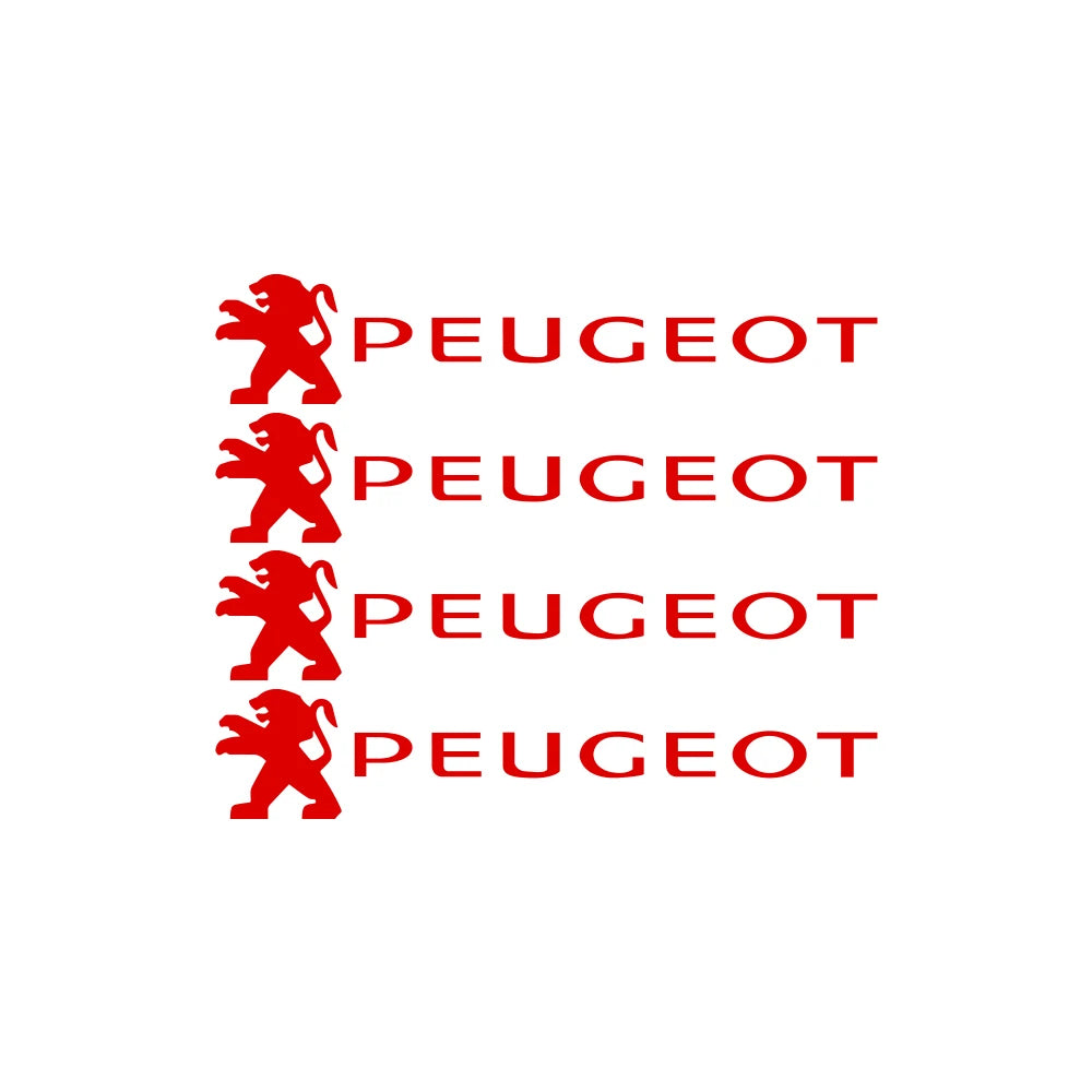 Autocollants réfléchissants en vinyle pour poignée de porte de voiture, 4 pièces, miroir d'essuie-glace, style pour Peugeot 208 2012 ~ 2018 308 2014 ~ 2021 2008