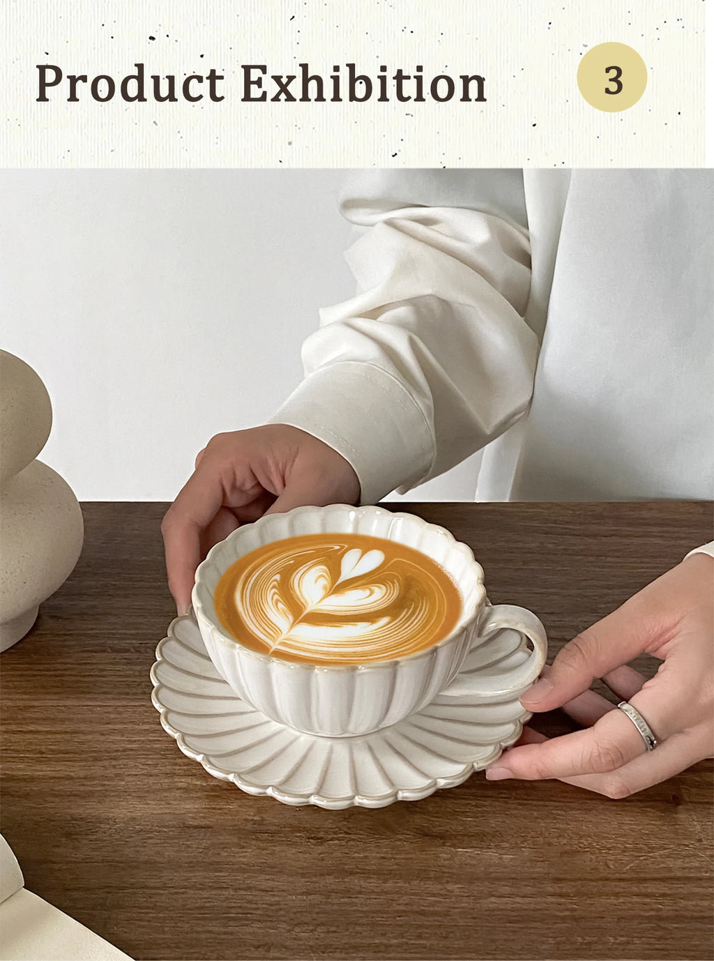 1 ensemble de tasses et soucoupes en céramique de style japonais, tasses et soucoupes à thé de style japonais, tasses et soucoupes à café, tasses à boire pour le petit-déjeuner, les goûters, le thé de l'après-midi,