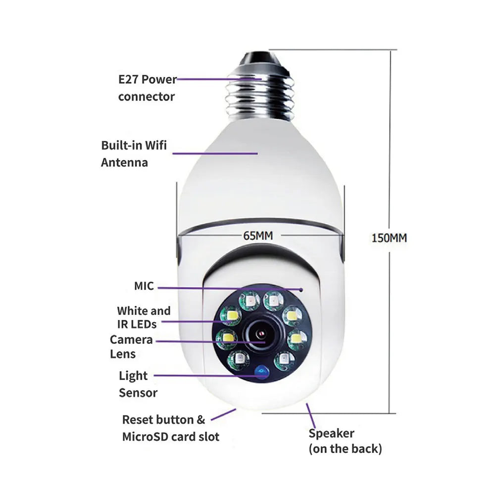Caméra de Surveillance couleur Vision nocturne moniteur de sécurité automatique suivi humain Zoom intérieur Wifi Miini caméra IP