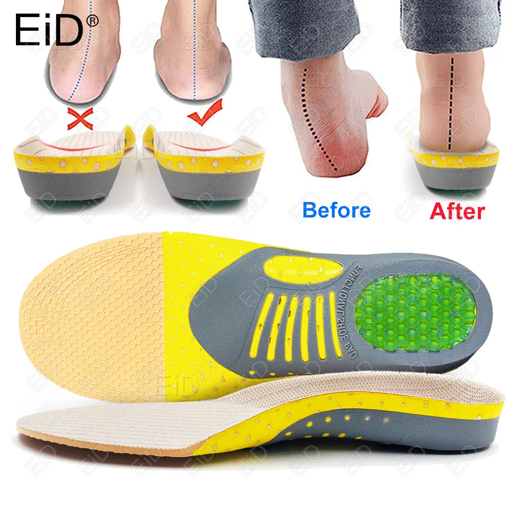 Semelles orthopédiques en gel de qualité supérieure unisexe, pied plat 4WD, semelle de santé pour chaussures, insertion de coussin de soutien de la voûte plantaire pour fasciite plantaire