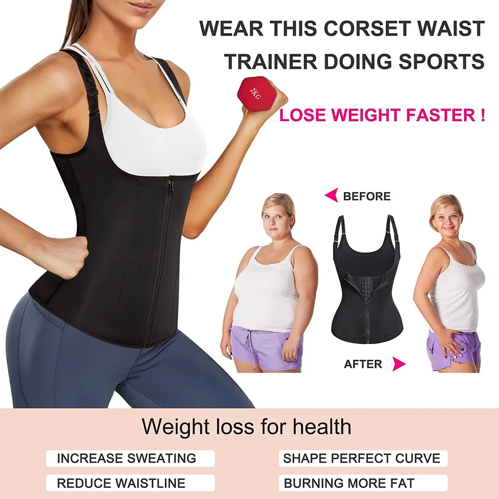 Corset d'entraînement à la taille pour femme, ceinture de sport amincissante, gaine en néoprène, haut précieux de sauna