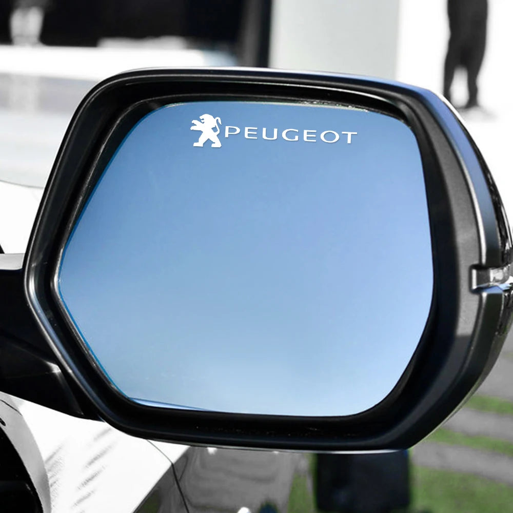 Autocollants réfléchissants en vinyle pour poignée de porte de voiture, 4 pièces, miroir d'essuie-glace, style pour Peugeot 208 2012 ~ 2018 308 2014 ~ 2021 2008