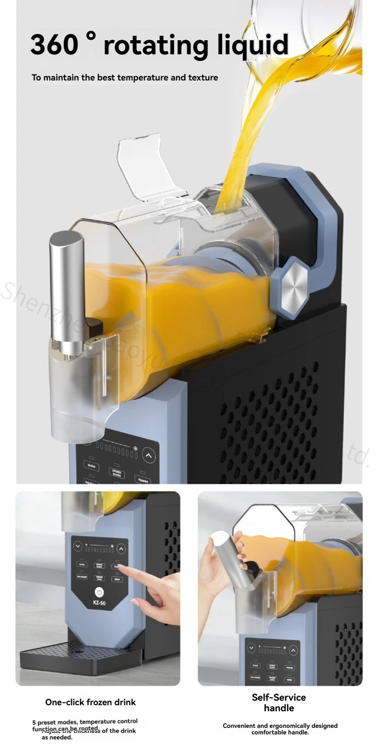 Machine à cônes de neige couvertes, automatique et silencieuse, pour la maison, 3 en 1, Milkshake, Smoothies, boissons glacées, réservoir détachable de 2l