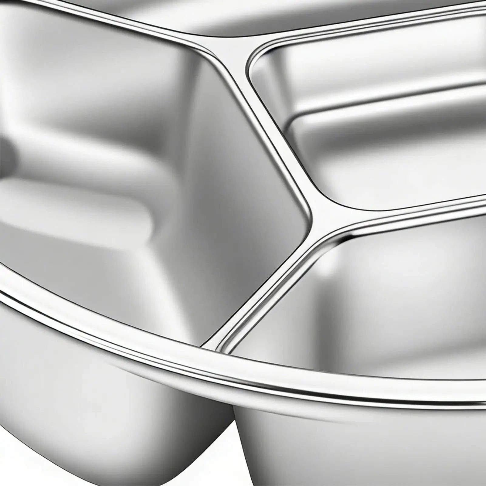Assiette alimentaire compartimentée 5 compartiments pour salade de fruits, vaisselle réutilisable, compatible lave-vaisselle, plateau de service