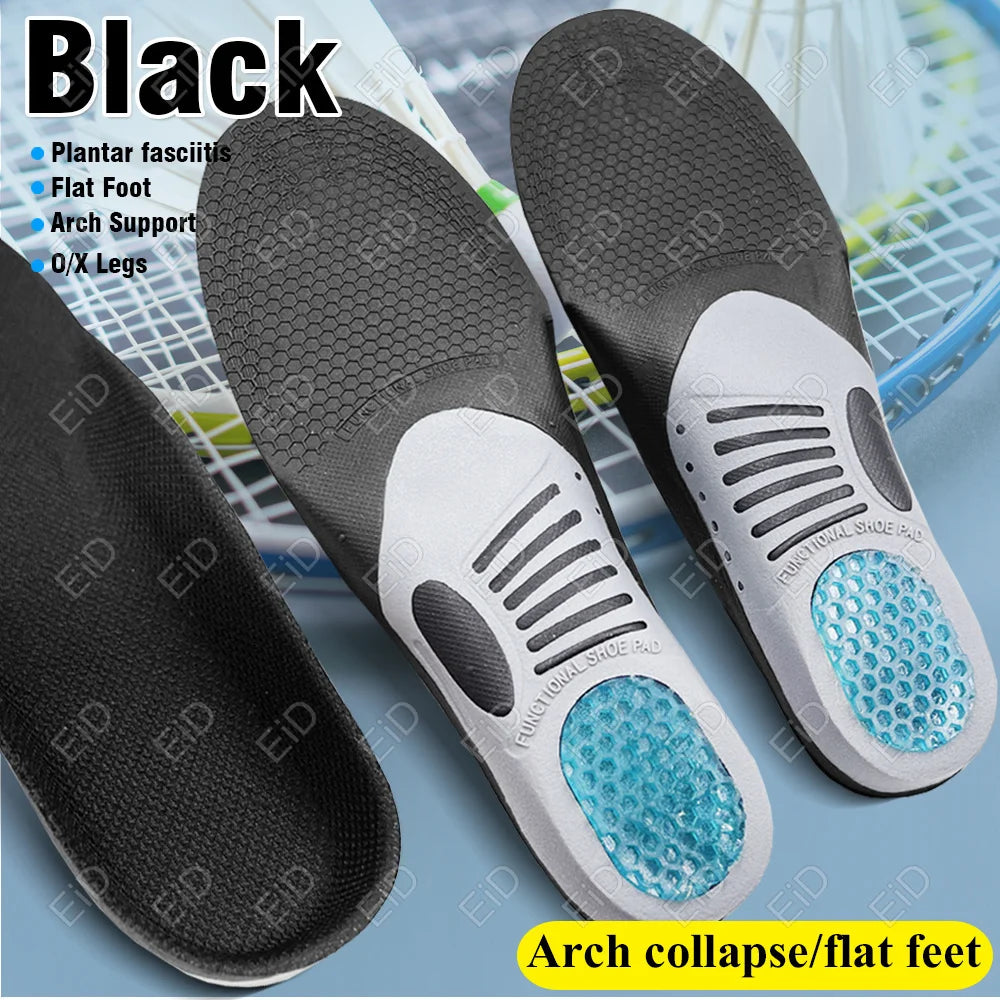 Semelles orthopédiques en gel de qualité supérieure unisexe, pied plat 4WD, semelle de santé pour chaussures, insertion de coussin de soutien de la voûte plantaire pour fasciite plantaire