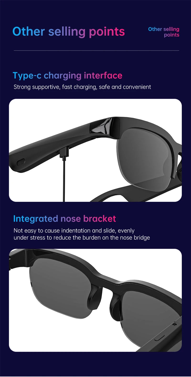 Lunettes Intelligentes Lenovo 2026 : Nouvelle Traduction IA, Conversation Bluetooth, Enregistrement, Écoute Musicale – Lunettes de Soleil Intelligentes pour Hommes et Femmes