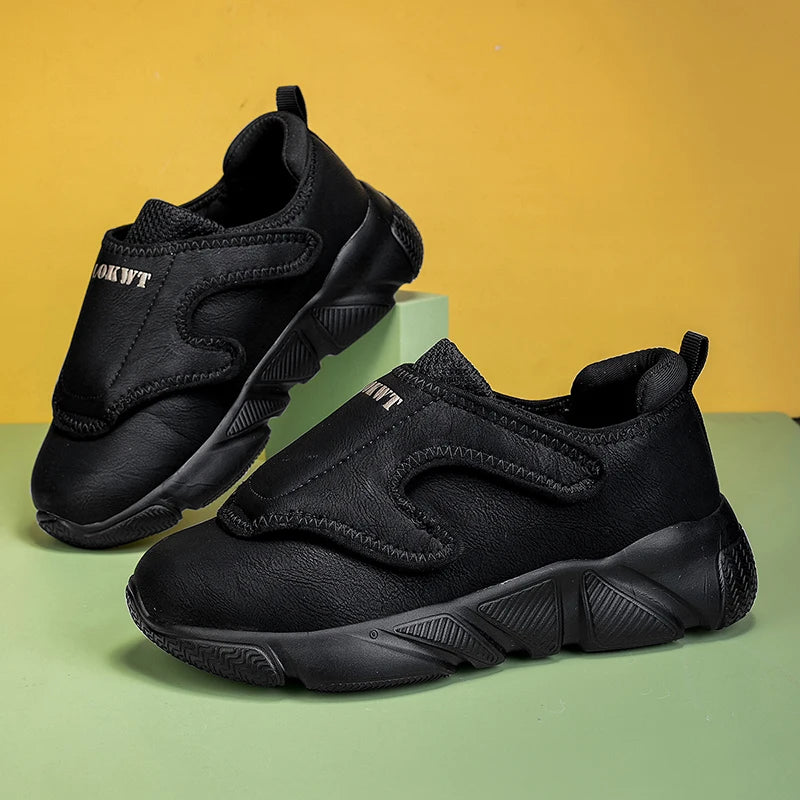 Chaussures pour personnes âgées diabétiques avec fermeture à crochet et boucle pour pieds larges, baskets orthopédiques légères pour œdèmes avec soutien de la voûte plantaire haute
