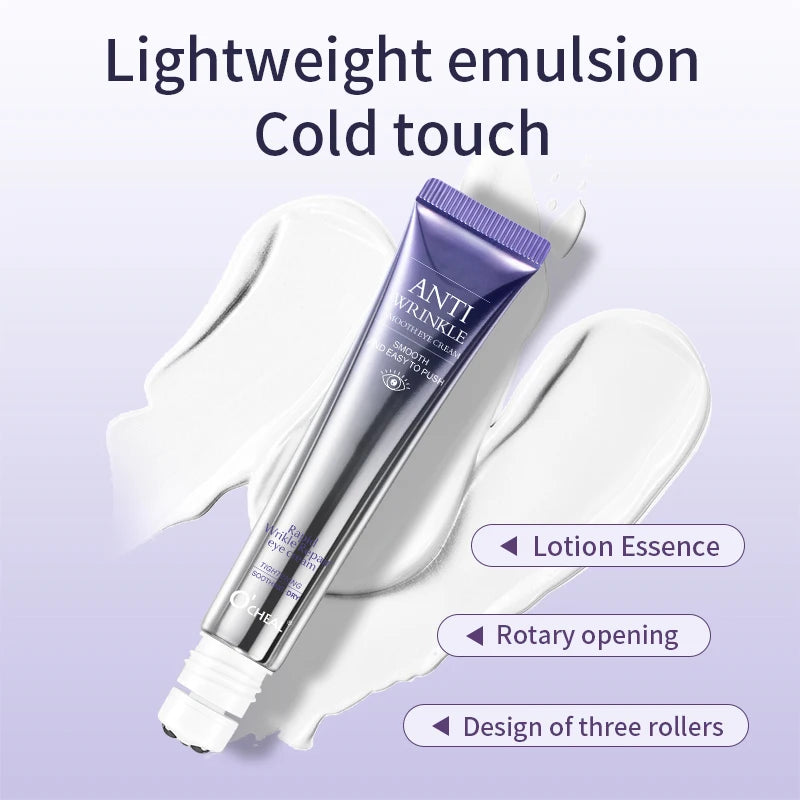 O'CHEAL Anti-rides Anti cernes crème pour les yeux rouleau masseur hydratant sacs pour les yeux Anti-âge acide hyaluronique soins de la peau des yeux