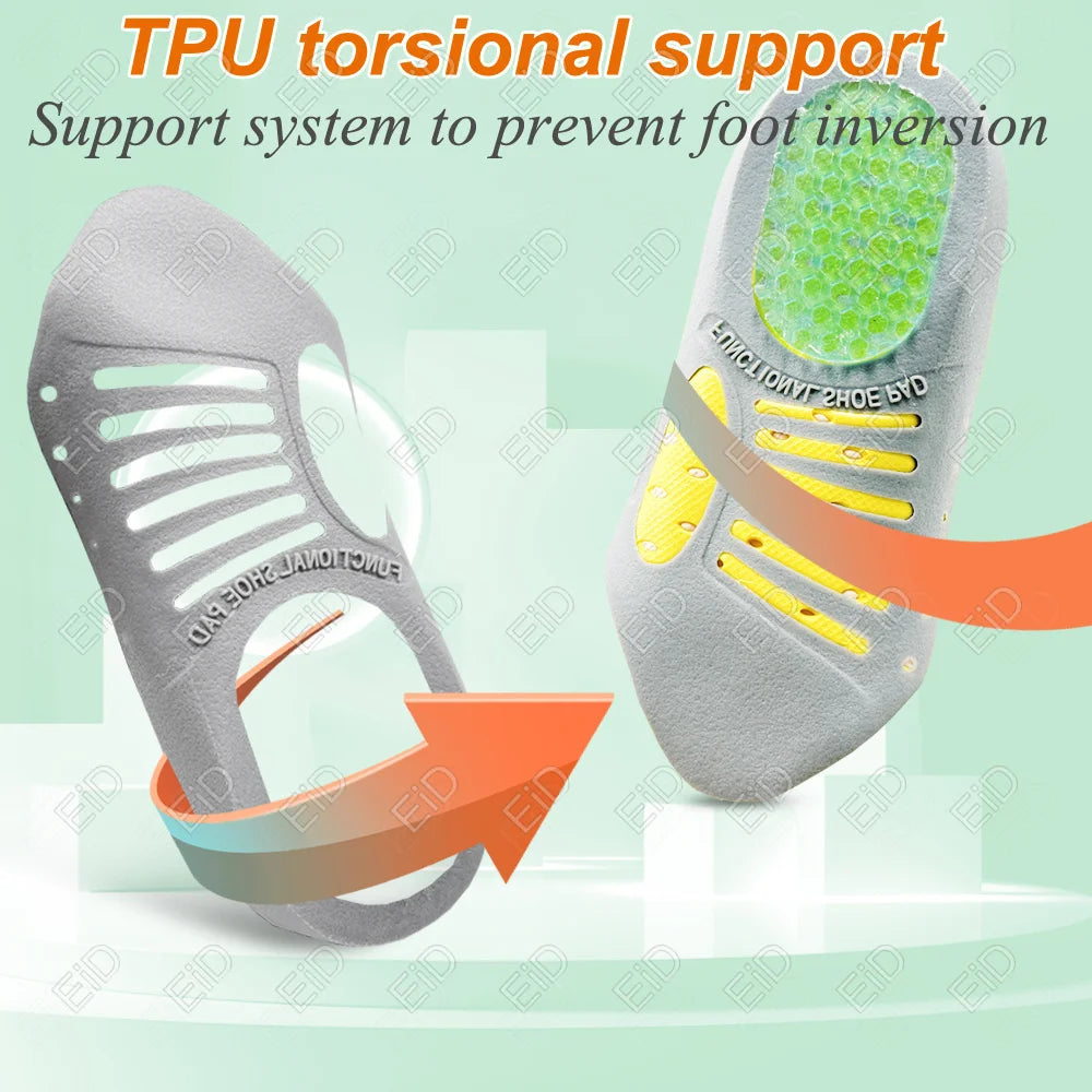 Semelles orthopédiques en gel de qualité supérieure unisexe, pied plat 4WD, semelle de santé pour chaussures, insertion de coussin de soutien de la voûte plantaire pour fasciite plantaire